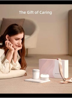 EZVALO 3 in 1 Charging Station with LED Night Light, Portable Bluetooth Speaker, Touch Bedside Table Lamp with Wireless Charger Pad for iPhone Samsung Bedroom Nightstand, Birthday Gifts  - Image 3