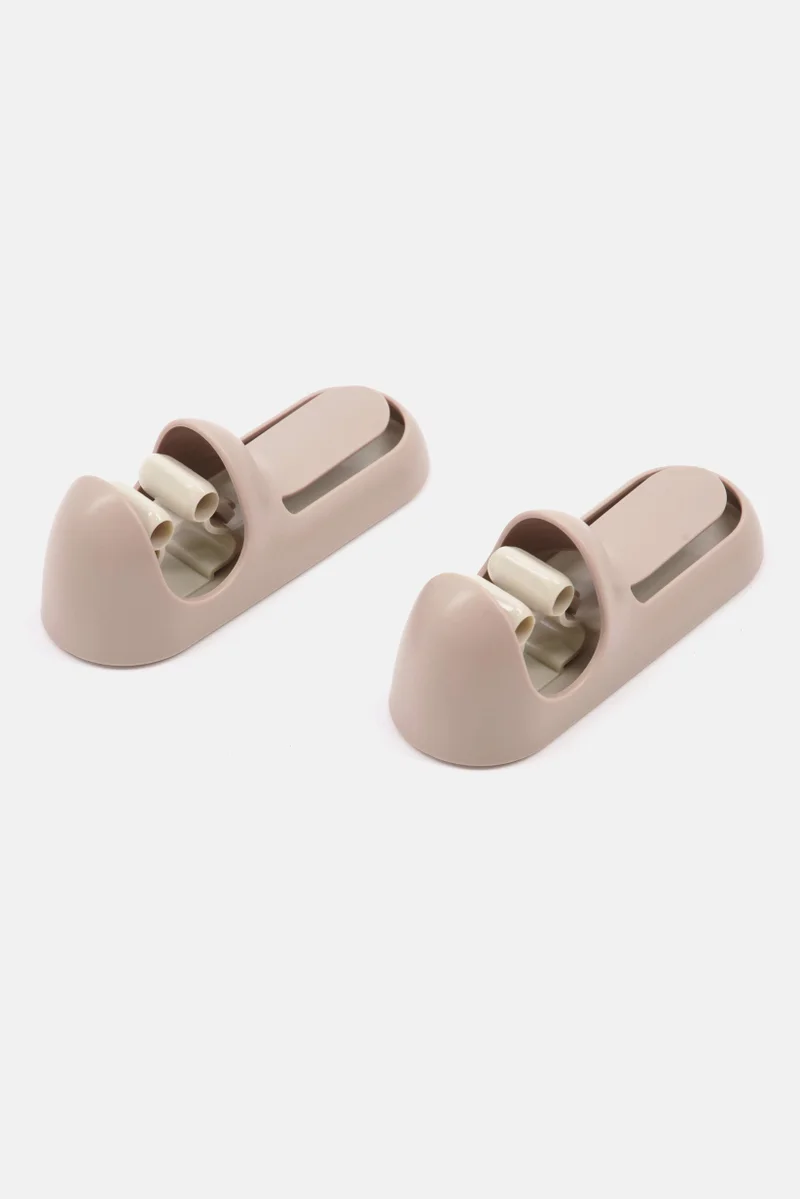 Muy Mucho 2 Piece Hooks 11,9 x 4,3 cm, Beige