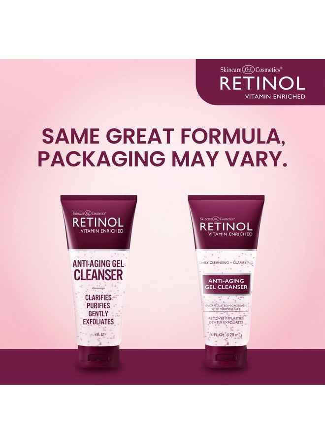 Retinol Anti-Aging Gel Cleanser - Gently Cleans Impurities From Pores & Exfoliates for Soft, Smooth Skin - Antioxidant-Rich Micro-Beads w/ Vitamin A & E Maximize Renewing Benefits Of Retinol - Image 2