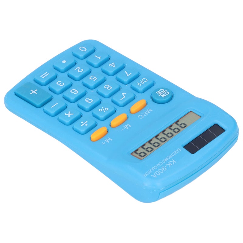 Mini Calculators Handheld 8 Digit with LCD Display Sensitive Button Solar Battery Dual Power for Office School BusinessBlue - Image 3