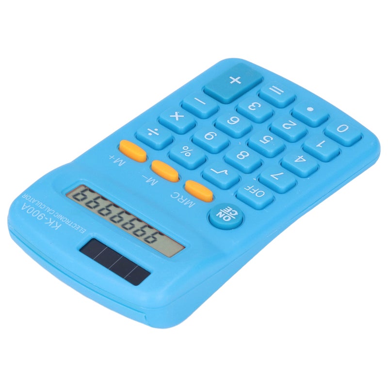 Mini Calculators Handheld 8 Digit with LCD Display Sensitive Button Solar Battery Dual Power for Office School BusinessBlue - Image 4