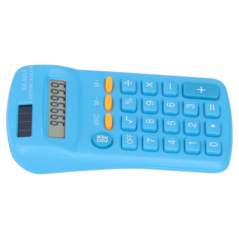 Mini Calculators Handheld 8 Digit with LCD Display Sensitive Button Solar Battery Dual Power for Office School BusinessBlue - Image 5