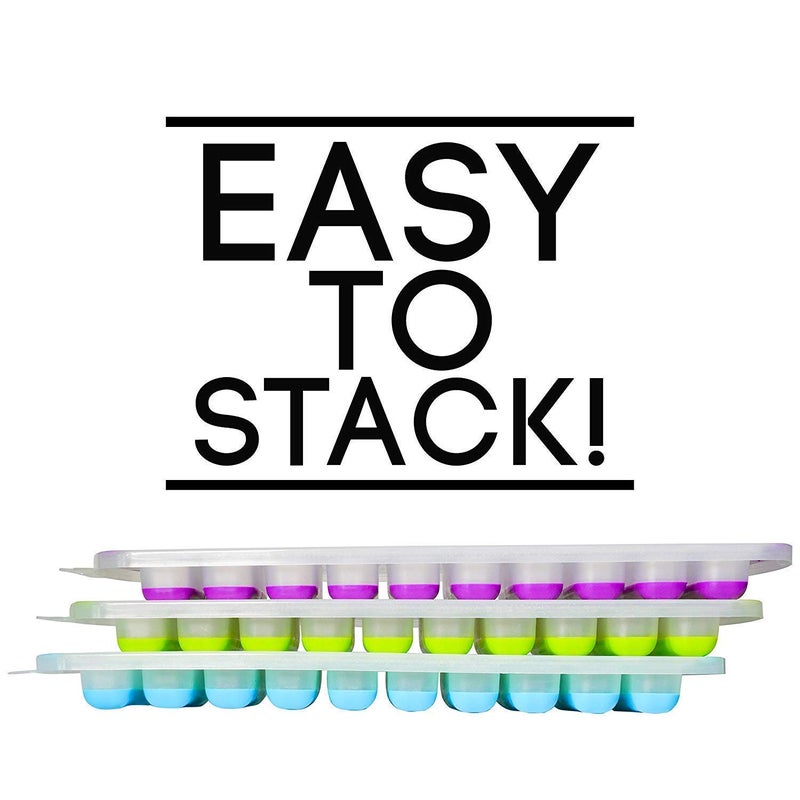 PUTHAK Silicone Ice Stick Cube Trays with Easy Push and Pop Out Material Water Bottle Ice Stick Tray Ideal for Sports and Water Bottles Assorted Bright Colors Set of 4 - Image 5