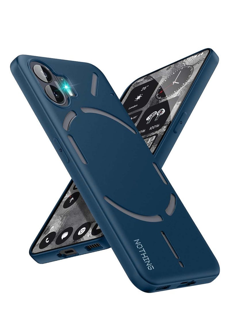 Nothing Phone (2) 5G 2023 Liquid Silicone Ultra Thin TPU Phone Case Cover – Storm Blue, Slim Fit, Shockproof, Anti-Slip Grip, Scratch-Resistant, Lightweight, Full Protection Case