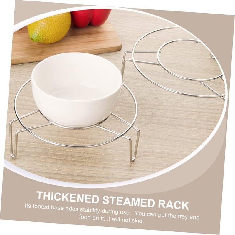 Unomor 3pcs Stainless Steel Steamer Rack With Legs And Insulation Pads - Image 3