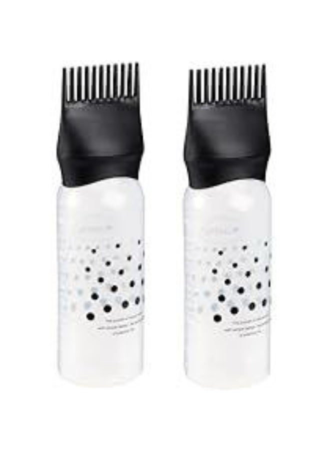 زجاجة تطبيق مشط الجذور - زجاجة تطبيق سعة 6 أونصات لصبغة الشعر وزيت الشعر مع مقياس متدرج - للاستخدام في الصالون والمنزل (قطعة واحدة) بألوان متنوعة HCDB7 - Image 2