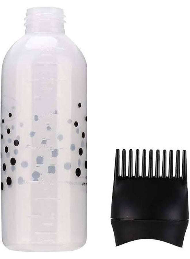 زجاجة تطبيق مشط الجذور - زجاجة تطبيق سعة 6 أونصات لصبغة الشعر وزيت الشعر مع مقياس متدرج - للاستخدام في الصالون والمنزل (قطعة واحدة) بألوان متنوعة HCDB7 - Image 1