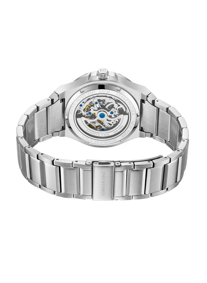 Kenneth Cole New York Men's 42mm Automatic Watch with Grey Dial & Stainless Steel Bracelet