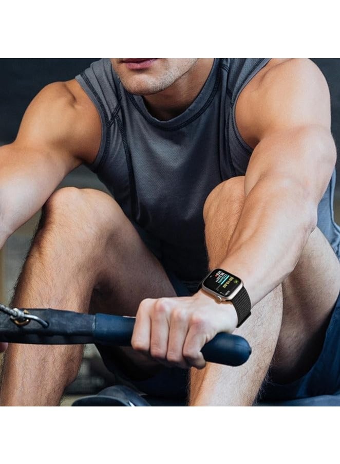 ميجوفاست حزام رياضي من النايلون متوافق مع حزام ساعة أبل 38 ملم 40 ملم 41 ملم للنساء والرجال ناعم ومسامي وحزام قابل للتعديل لساعة أبل - Image 4