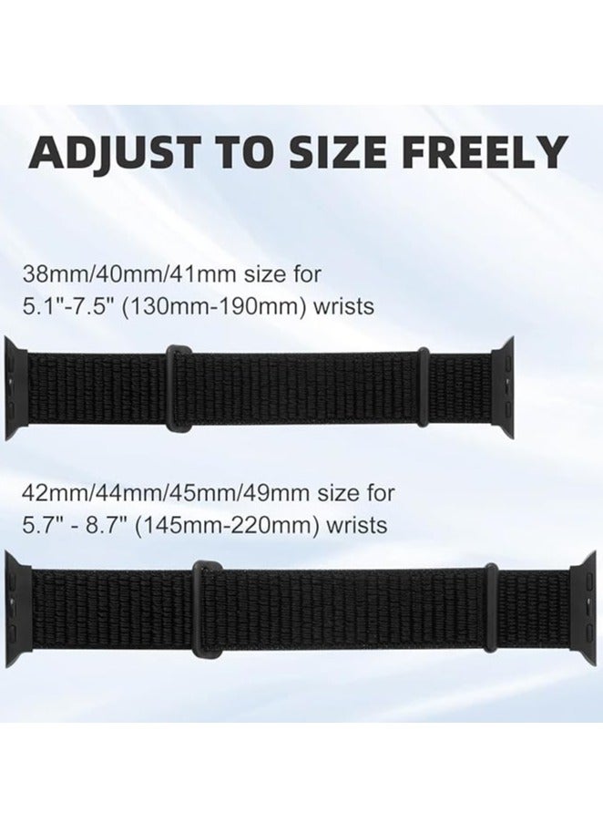 ميجوفاست حزام رياضي من النايلون متوافق مع حزام ساعة أبل 38 ملم 40 ملم 41 ملم للنساء والرجال ناعم ومسامي وحزام قابل للتعديل لساعة أبل - Image 3
