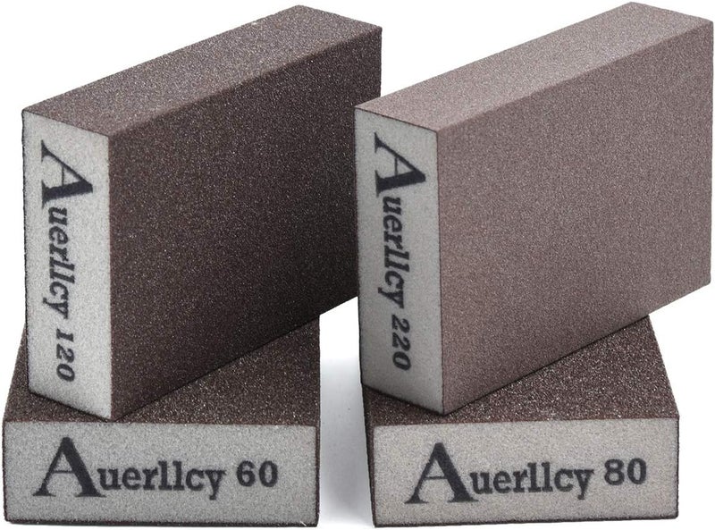 Auerllcy Sanding Sponge, Coarse/Medium/Fine/Superfine 4 Different Specifications Sanding Blocks Assortment,Washable and Reusable. - Image 2