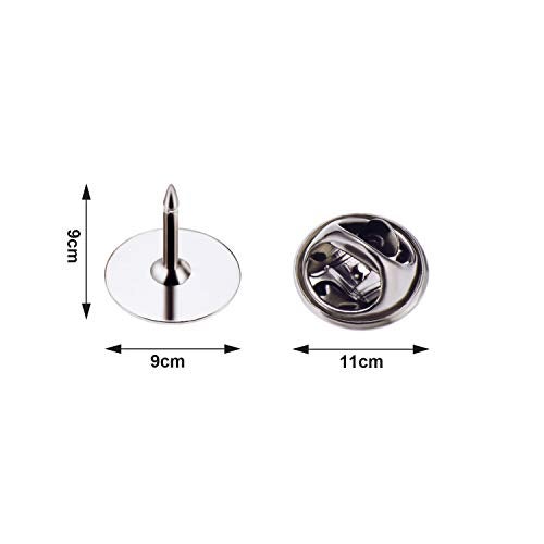 Canomo 50 Pairs Butterfly Clutch Tie Tacks Pin Backs with 10mm Blank Pins(Silver and Gold) - Image 3