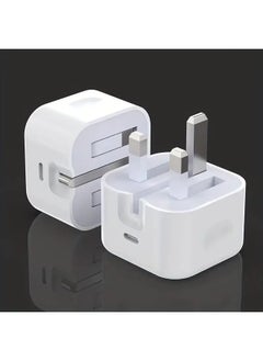 Power Plus Phone 20W PD Fast Charger, Type C Power Block Wall Charger Plug Adapter USB-C to Lightning Cable 14 13 12 11 Pro Mini XS XR X, iPad, White  - Image 3