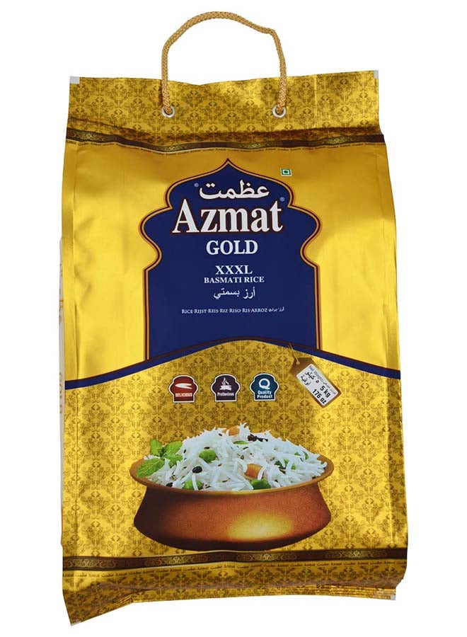Azmat Gold Premium Quality Extra Long Grain Steam Basmati Rice - 38 kg - Image 1