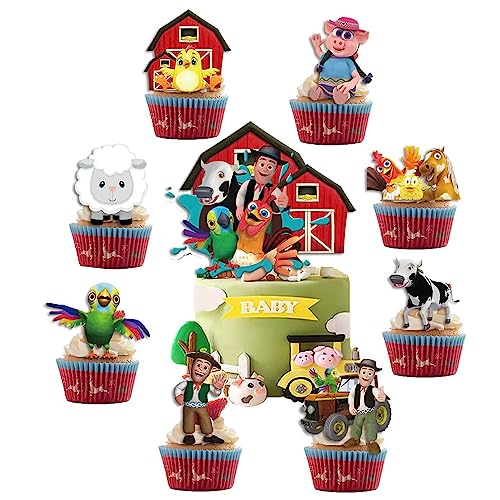 Fuyhiuous 25Pack Lai Granja De Zenoon Cake Toppers Cupcake ToppersLai Granja De Zenoon Birthday Party Decoration Cake Decorations for Lai Granja De Zenoon party Supplies - Image 1
