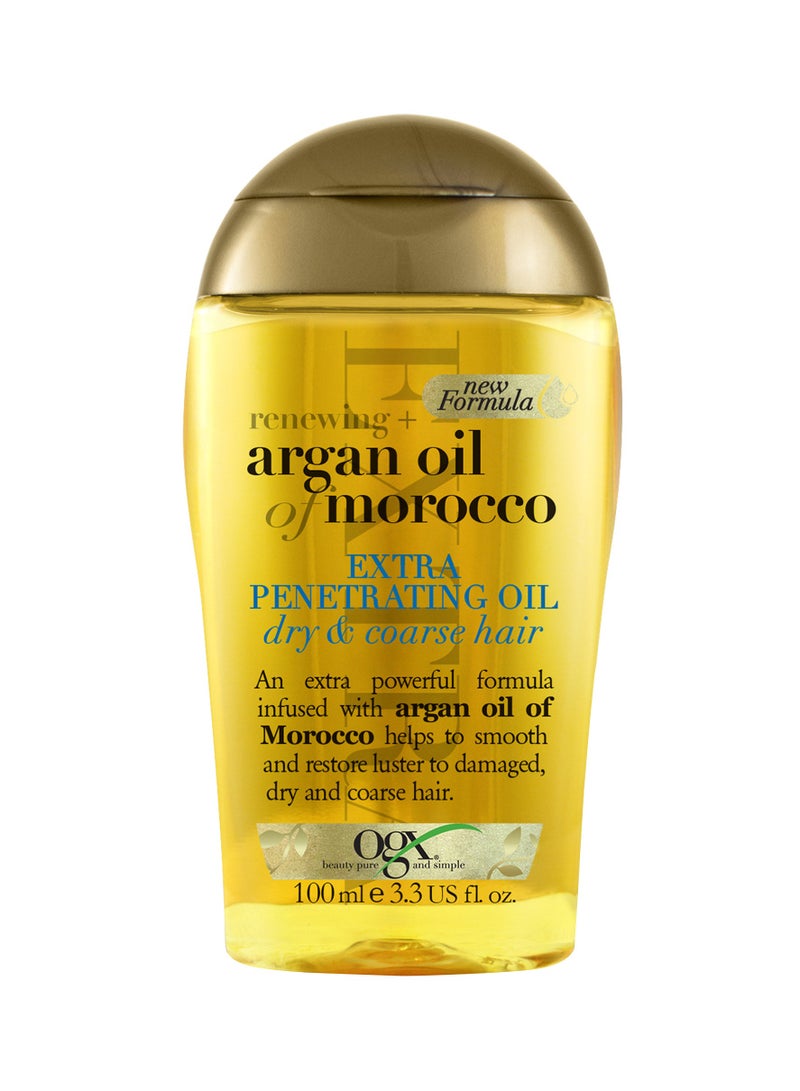 Ogx زيت الأركان من المغرب زيت اختراق إضافي لأنواع الشعر الجاف والخشن تركيبة جديدة - Image 1
