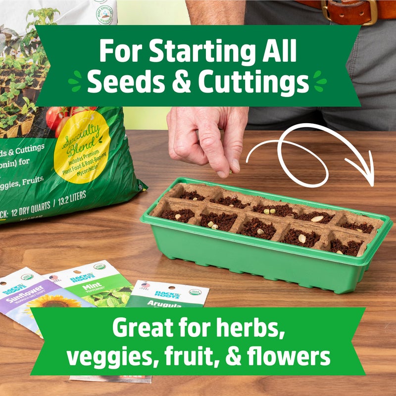 Back to The Roots 10-Cell Greenhouse Germination Kit | Includes Biodegradable Pots & Vented Greenhouse Lid | Made from 75% Recycled Plastic - Image 5