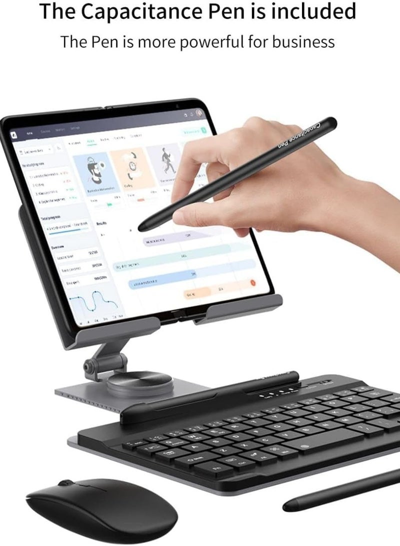 general Wireless Keyboard with Cradle Compatible with Honor Magic V3 mobile phone with 360-degree rotating folding stand, Bluetooth keyboard and mouse with Magic V3 capacitive pen - Image 2