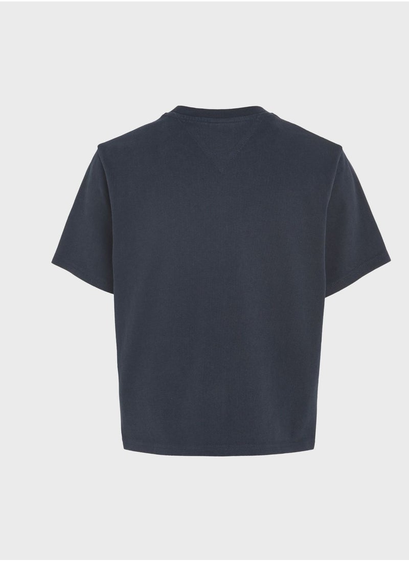 TOMMY JEANS - Crew Neck Logo T-Shirt - Image 1