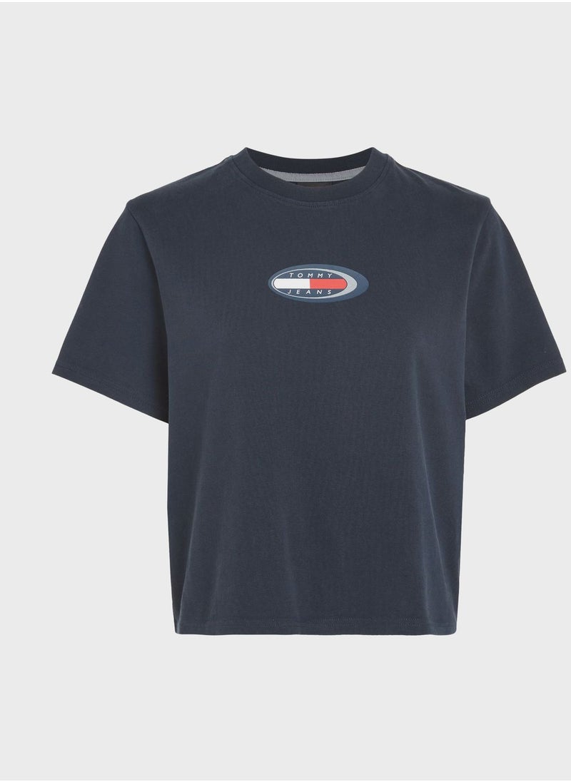 TOMMY JEANS - Crew Neck Logo T-Shirt - Image 1