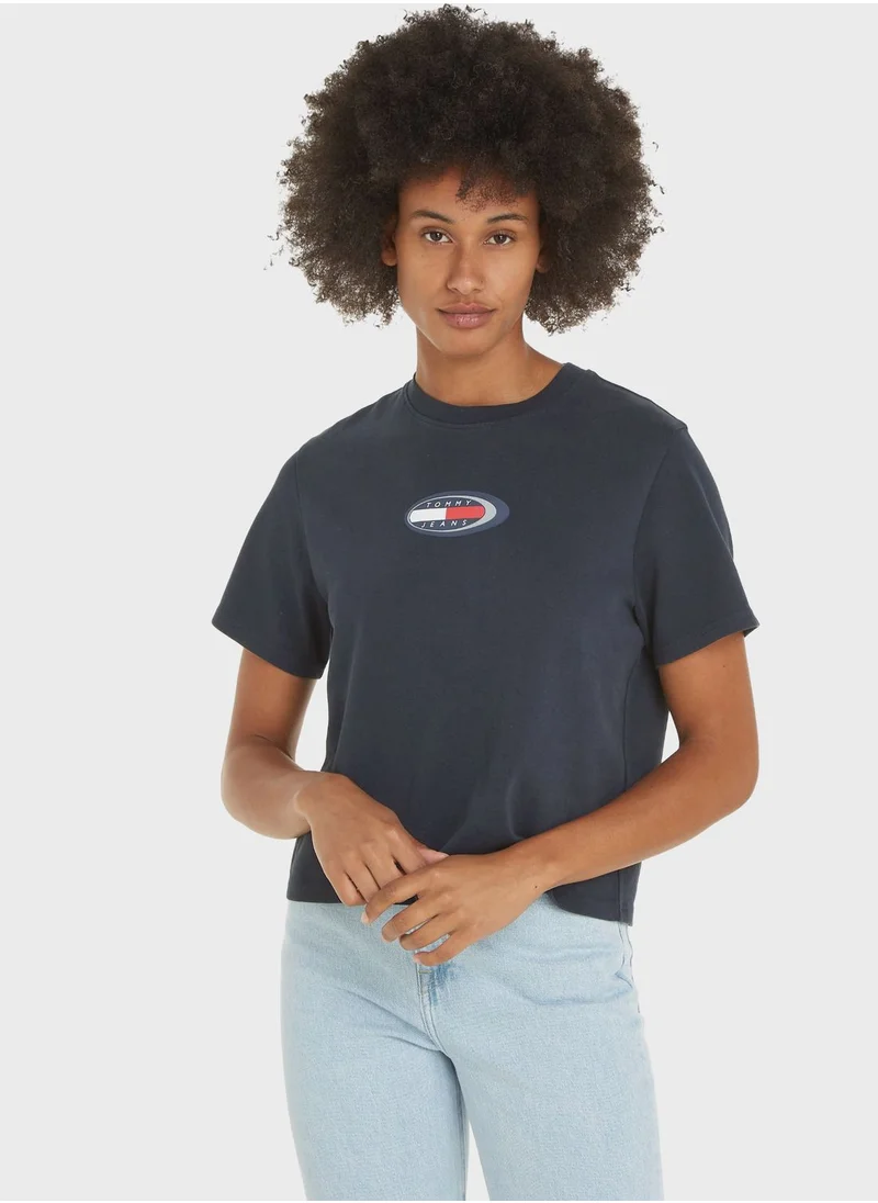 TOMMY JEANS Crew Neck Logo T-Shirt