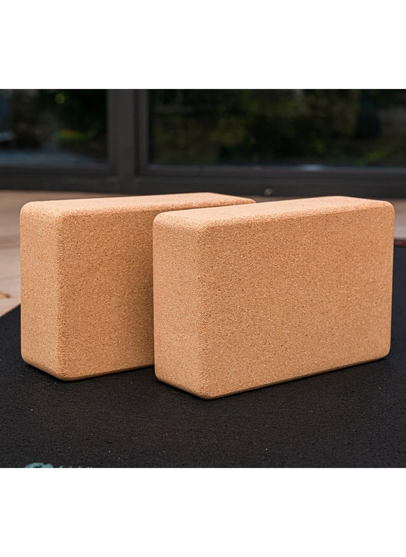 SYOSI Cork Yoga Blocks, 2 Pack Yoga Blocks Natural Cork, High Density Yoga Block with Non Slip Surface, Lightweight and Moisture - Proof Cork Block, Perfect Yoga Accessories for Men and Women  - Image 5