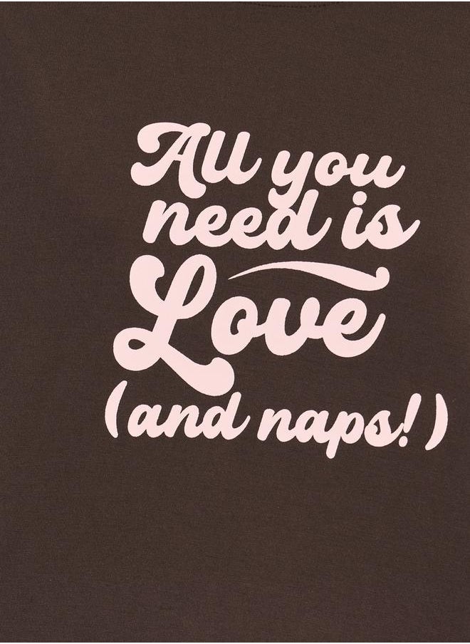 Styli - All You Need Is Love Dropped Shoulder T-Shirt & Heart Pyjama Set - Image 1
