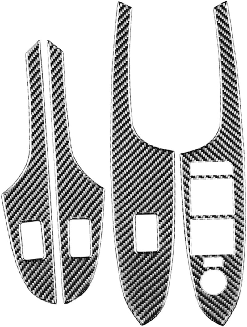 Yurefax Carbon Fiber Window Lift Switch Panel Cover Trim for Cadillac ATS - Image 2