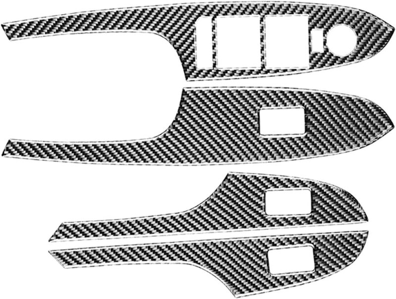Yurefax Carbon Fiber Window Lift Switch Panel Cover Trim for Cadillac ATS - Image 1