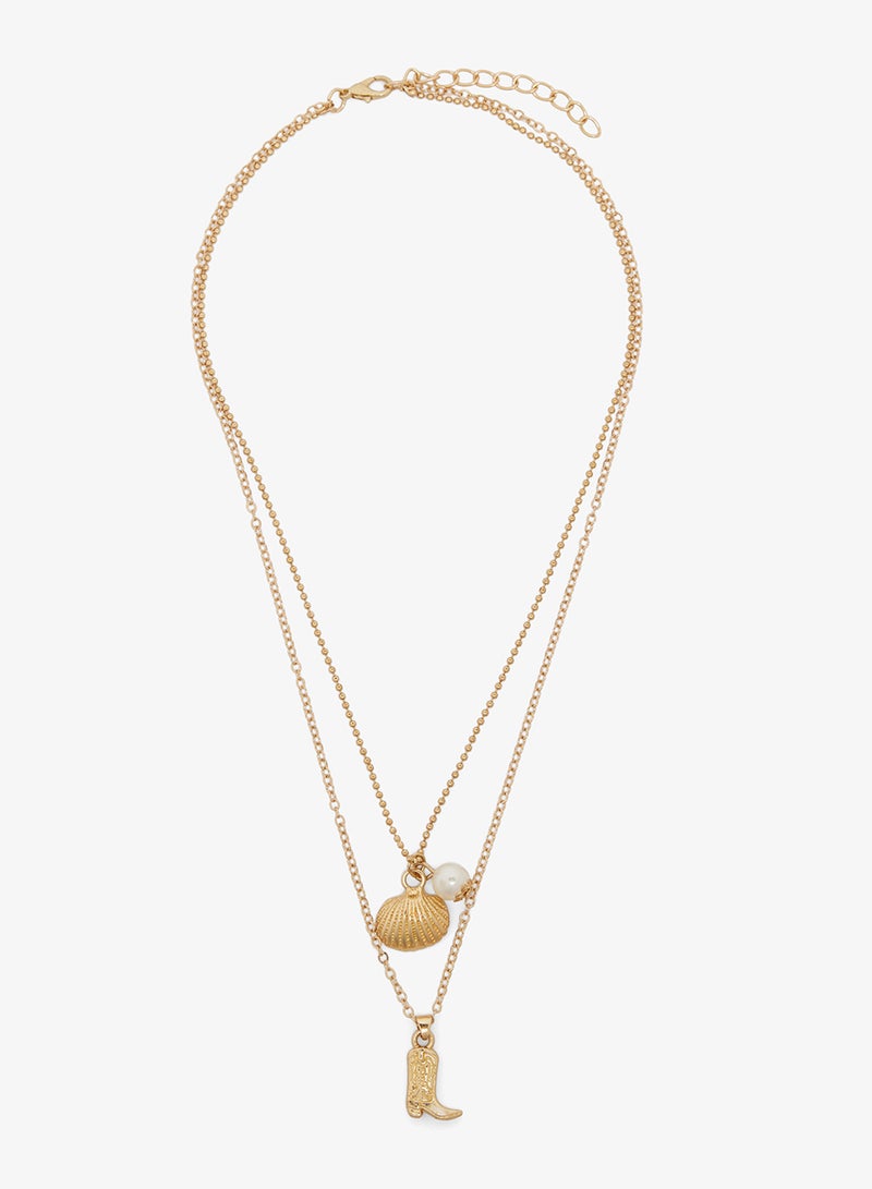 جينجر قلادة بسلسلة متعددة التعليقات - Image 1