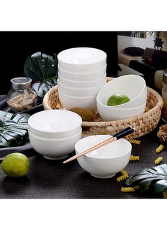 Mash 12 Pieces Ceramic Deep Soup Bowl 6 Inch Diameter - 20 Ounces Large Bowls for Kitchen  - Image 3