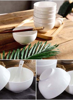 Mash 12 Pieces Ceramic Deep Soup Bowl 6 Inch Diameter - 20 Ounces Large Bowls for Kitchen  - Image 5