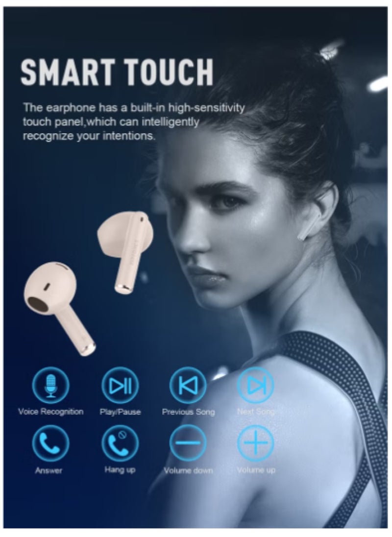 ZIPFORCE - ZIPFORCE True Wireless Earbuds, In-Ear Bluetooth 5.3 Headphones 4-Mics ENC Clear Call, Bluetooth Earbuds Touch Control, IPX6 Waterproof TWS, Light-Weight Earphones - Image 1