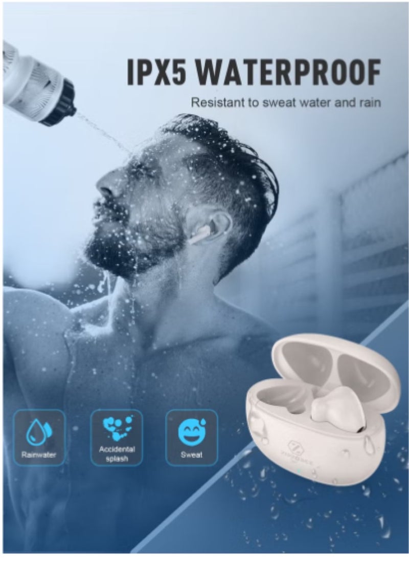 ZIPFORCE - ZIPFORCE True Wireless Earbuds, In-Ear Bluetooth 5.3 Headphones 4-Mics ENC Clear Call, Bluetooth Earbuds Touch Control, IPX6 Waterproof TWS, Light-Weight Earphones - Image 1