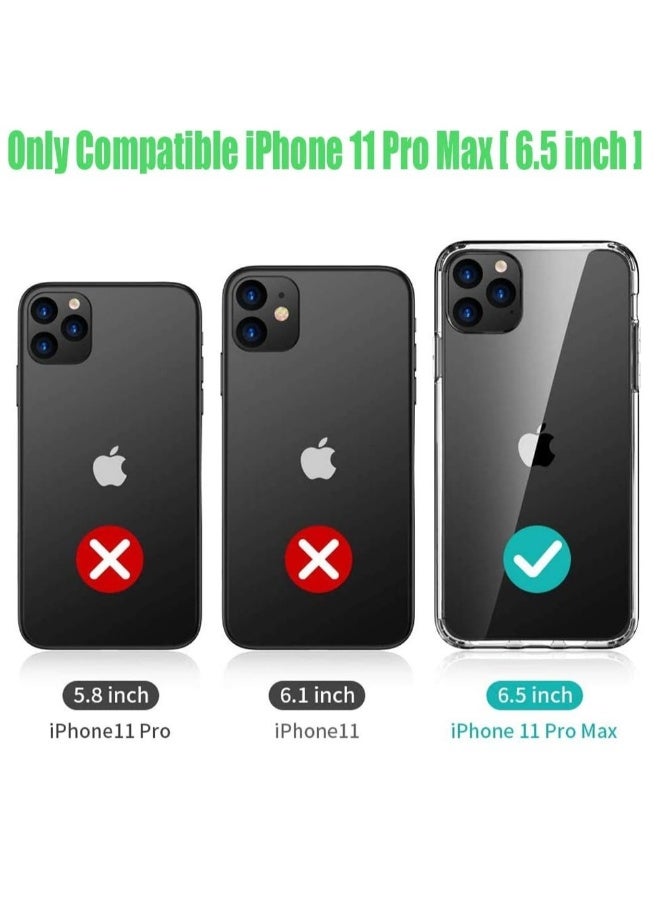 DUSALA iPhone 11 Pro Max Clear Magnetic Cover MagSafe Compatible Hybrid Protective Crystal Clear Hard Back Case Shockproof Silicone Frame Slim Transparent Case for Apple iPhone 11 Pro Max - Image 2