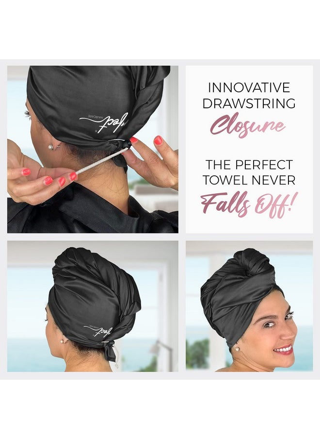 THE PERFECT HAIRCARE - Microfiber Hair Towel Wrap for Women - Gift and Travel - Smooth like Silk - Curly, Wavy, Straight Hair Girls - Plopping Essential - Anti-Frizz, Fast Drying, Works Better than a T-Shirt - Image 1