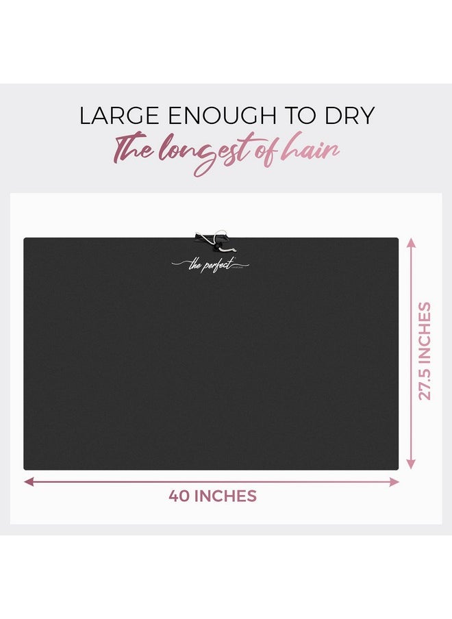 THE PERFECT HAIRCARE - Microfiber Hair Towel Wrap for Women - Gift and Travel - Smooth like Silk - Curly, Wavy, Straight Hair Girls - Plopping Essential - Anti-Frizz, Fast Drying, Works Better than a T-Shirt - Image 1