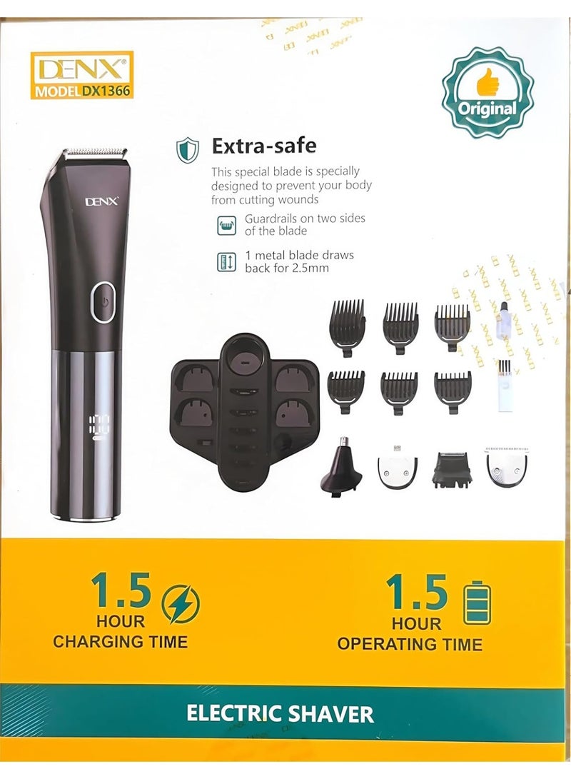 Denx Rechargeable Hair Clipper & Beard/Nose/Ear Trimmer DX1366 - Image 3