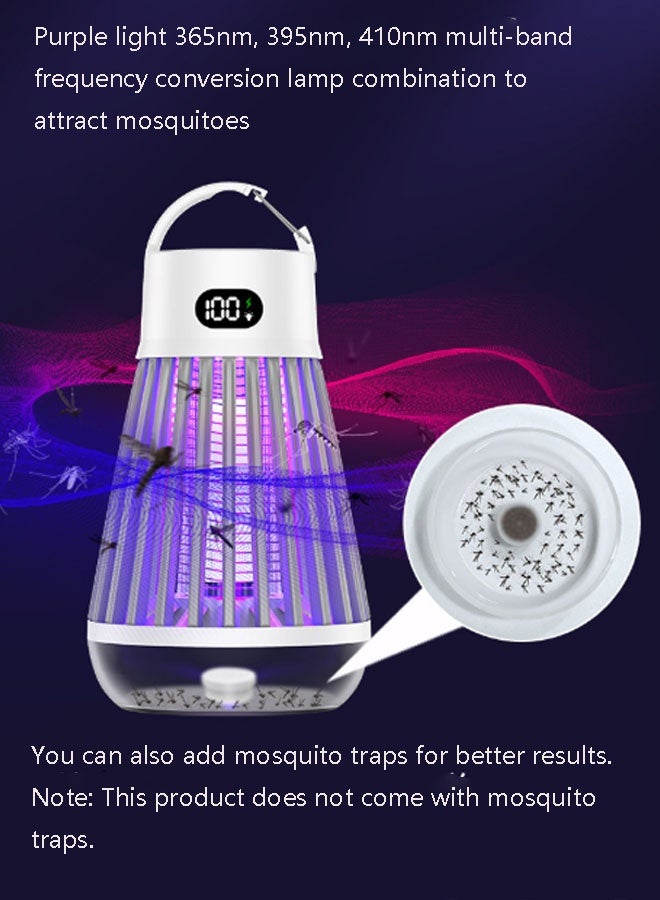 Neutral Multifunctional mosquito killer, outdoor portable mosquito lamp, household mosquito and fly killer, camping lantern. Suitable for home, outdoor, camping and other mosquito repellents. (White) - Image 3