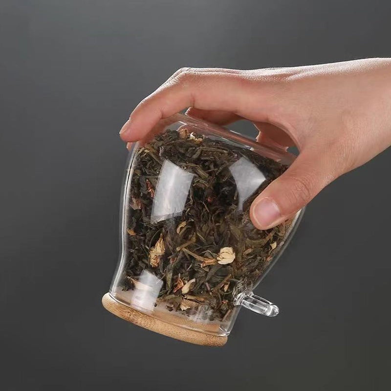 wangsdjy Glass Storage jars with Bamboo Lids and Spoon -16 oz Airtight Storage Containers Glass jar,Wide Mouth,Leak-Proof,Comes Suitable for Coffee Beans, Tea Leaves,Grains, Dried Fruits (Small2PCS) - Image 4