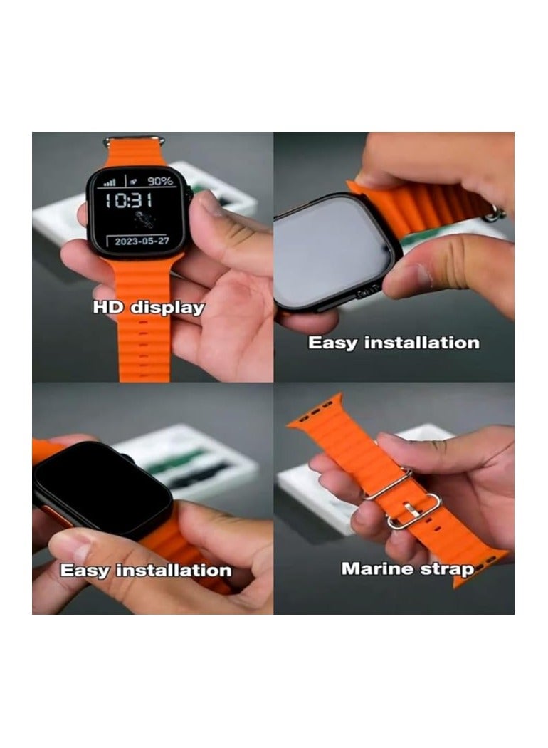 modio Modeo 4G Ultra Max Smart Watch 2.2" HD 3 Pairs Bracelet with SIM Card Support for Mobile with Google Play Support for All Apps 64 GB - Image 2