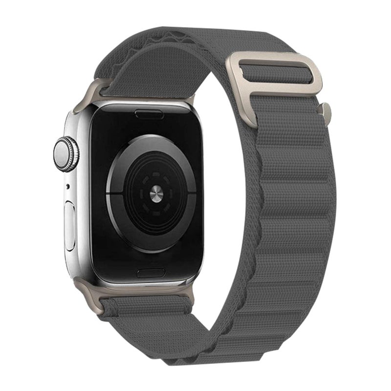 erorex For Apple Watch Series 10 46Mm Buckle Loop Nylon Watch Band With 3D Curved Film(Light Grey) - Image 3