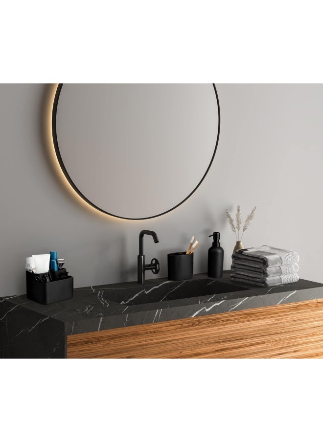 Essentra Home Essentrahome Matte Black Toothbrush Holder For Vanity Countertops  - Image 3