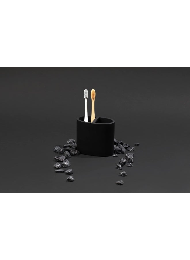 Essentra Home Essentrahome Matte Black Toothbrush Holder For Vanity Countertops  - Image 2