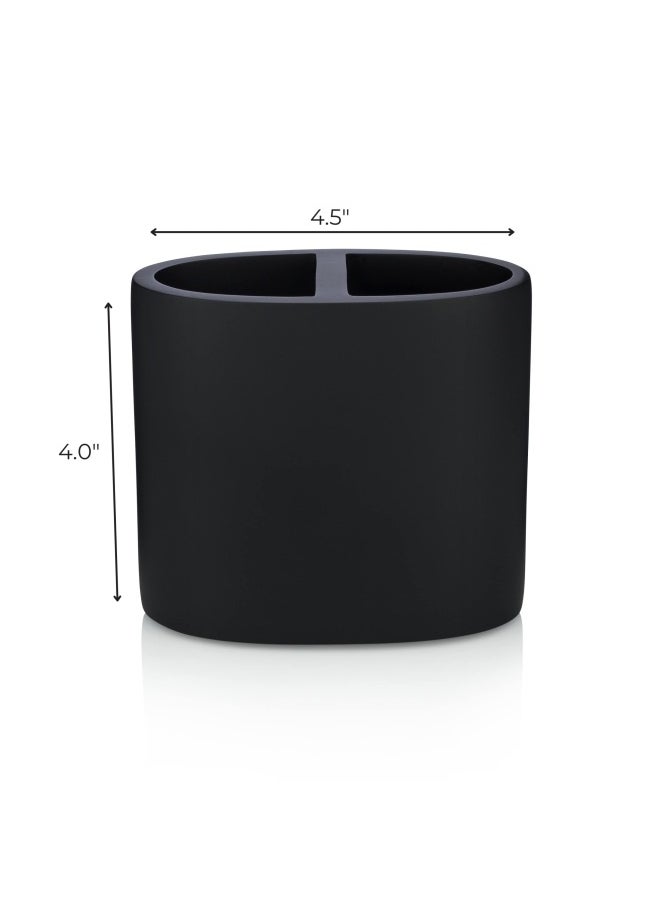 Essentra Home Essentrahome Matte Black Toothbrush Holder For Vanity Countertops  - Image 4