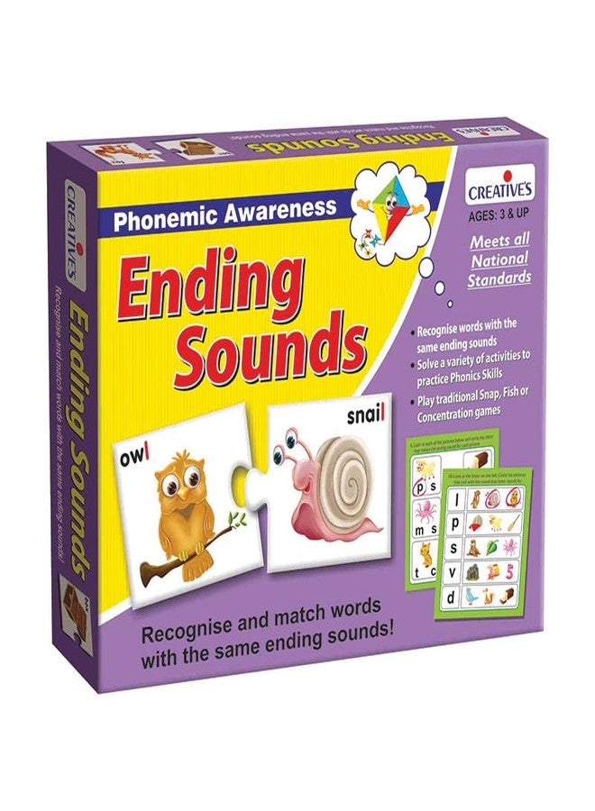 Creative's Beginning Sounds + Ending Sounds Combo Pack, Phonemic Awareness, Education Match-up Fun Game, Educational Games for, Puzzle Games for Preschool Kids, Kindergarten Toddler - Ages- 3 & Up - Image 4