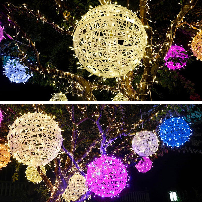 Led Rattan Ball Lights Outdoor Street Festival Waterproof Hanging Tree Ball Lights Special for Landscape and Lighting Projects - Image 3