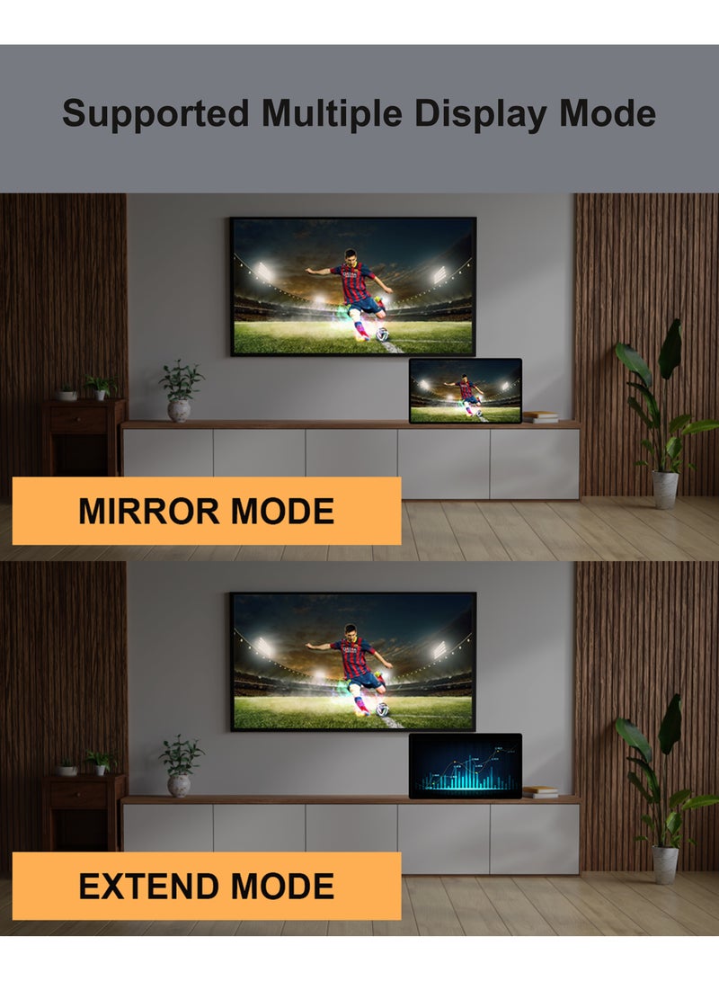 MOWSIL DisplayPort to VGA Cable 2Mtr,Supported Resolution 1080P@60Hz,Aluminum Alloy Body and Gold Plated Connector - Image 2