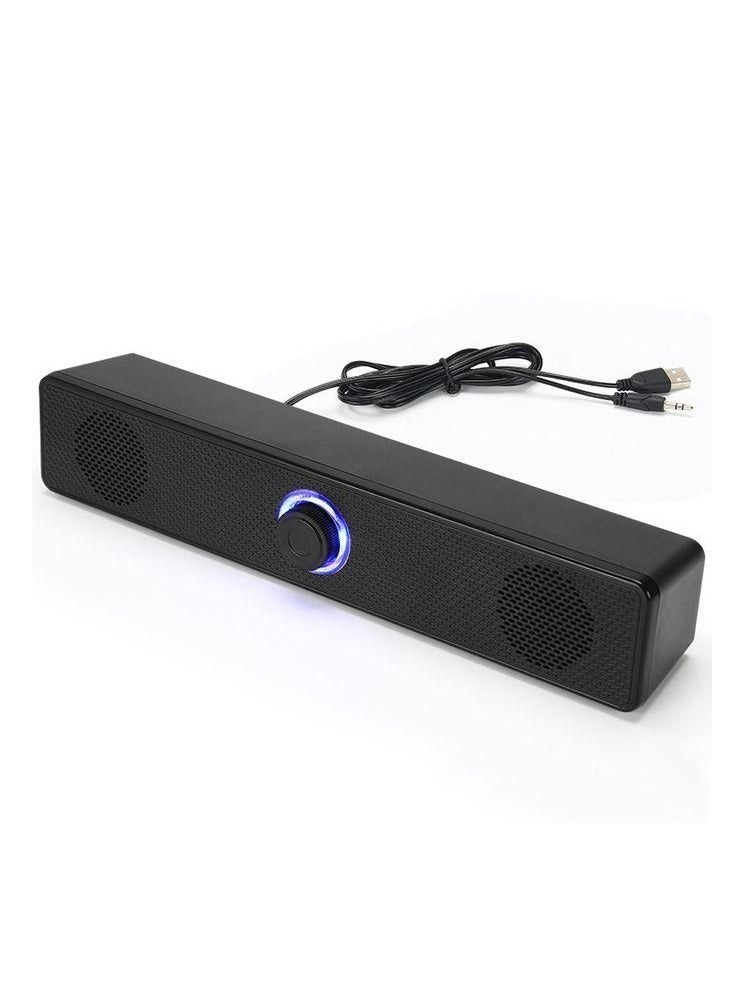 Computer Speaker Soundbar - (6W) 3W * 2.0 channels - 3.5mm Jack + USB Powered For Laptop, Desktop - Image 1