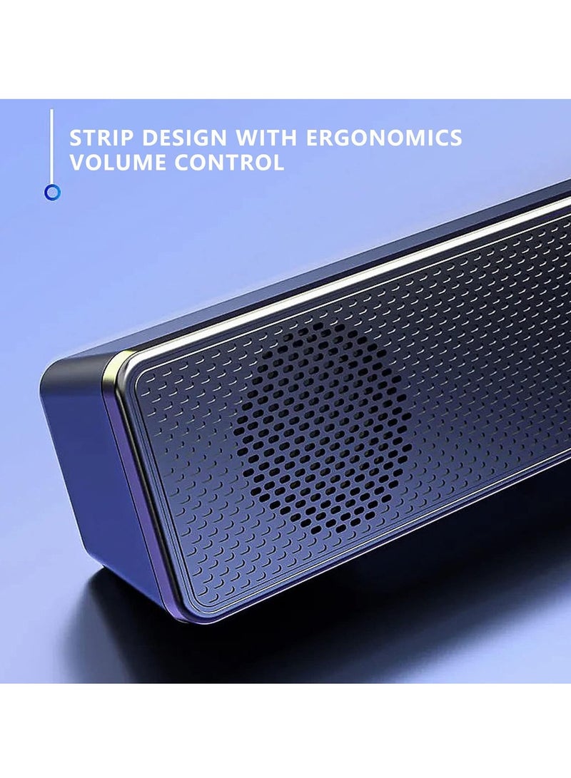 Computer Speaker Soundbar - (6W) 3W * 2.0 channels - 3.5mm Jack + USB Powered For Laptop, Desktop - Image 4